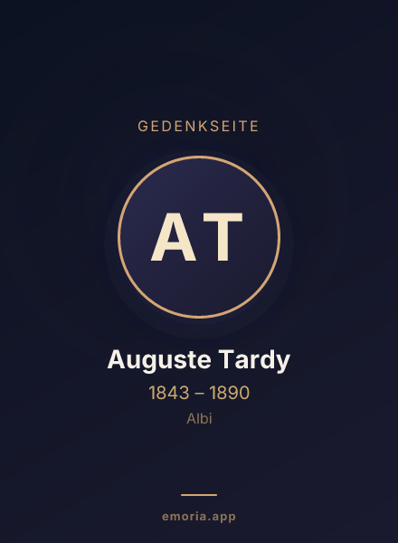 Gedenkportrait von Auguste Tardy