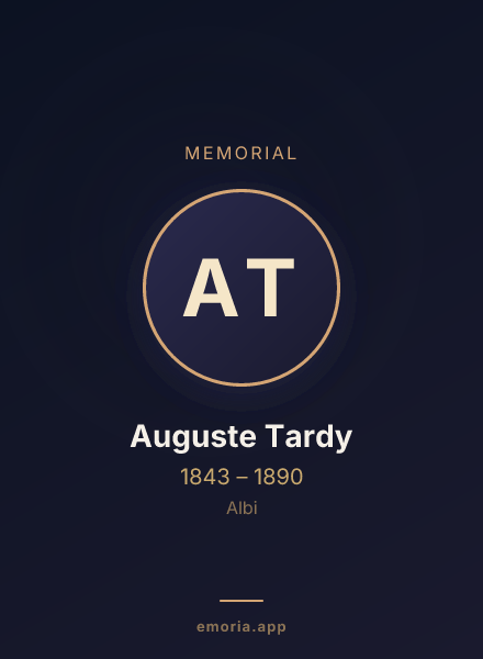 Memorial portrait of Auguste Tardy