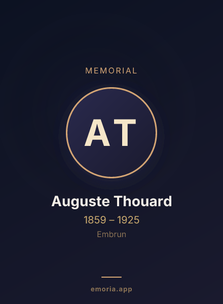 Memorial portrait of Auguste Thouard