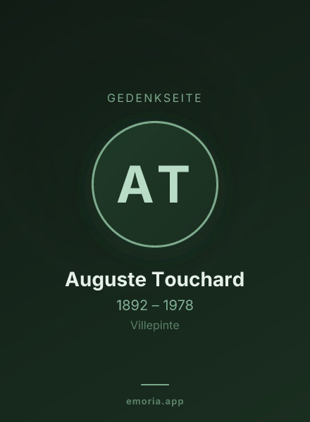 Gedenkportrait von Auguste Touchard