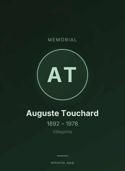 Memorial portrait of Auguste Touchard