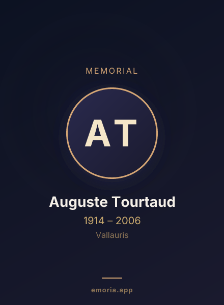 Memorial portrait of Auguste Tourtaud