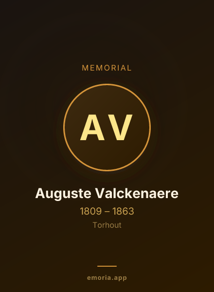 Memorial portrait of Auguste Valckenaere