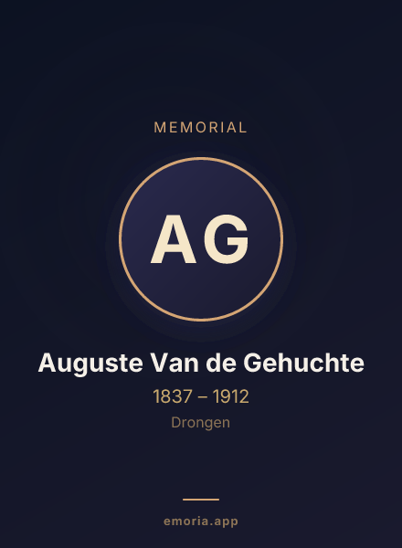 Memorial portrait of Auguste Van de Gehuchte