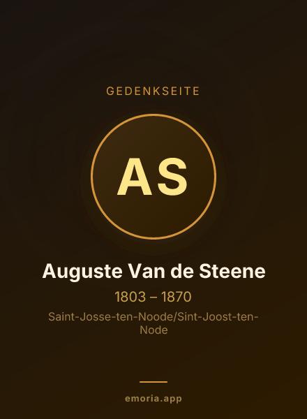 Gedenkportrait von Auguste Van de Steene