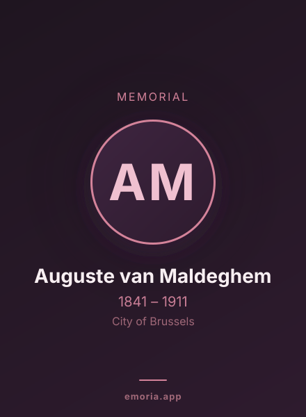 Memorial portrait of Auguste van Maldeghem