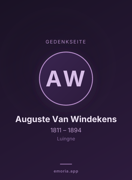 Gedenkportrait von Auguste Van Windekens