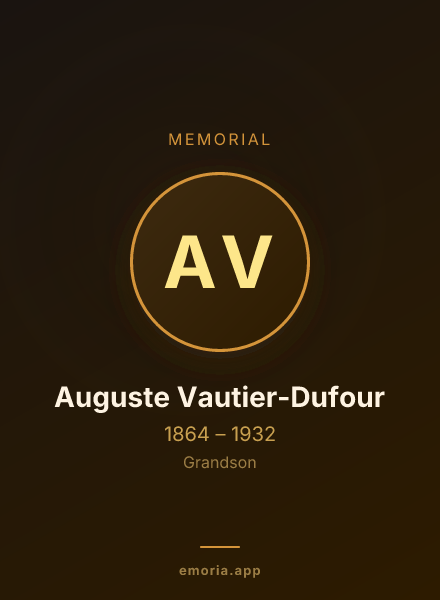 Memorial portrait of Auguste Vautier-Dufour