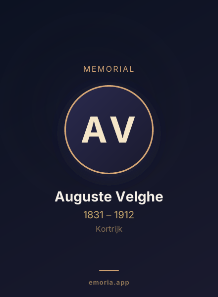 Memorial portrait of Auguste Velghe