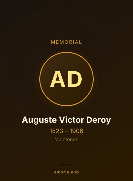 Memorial portrait of Auguste Victor Deroy