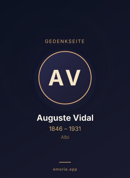 Gedenkportrait von Auguste Vidal
