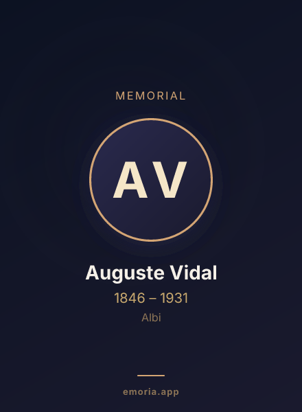 Memorial portrait of Auguste Vidal