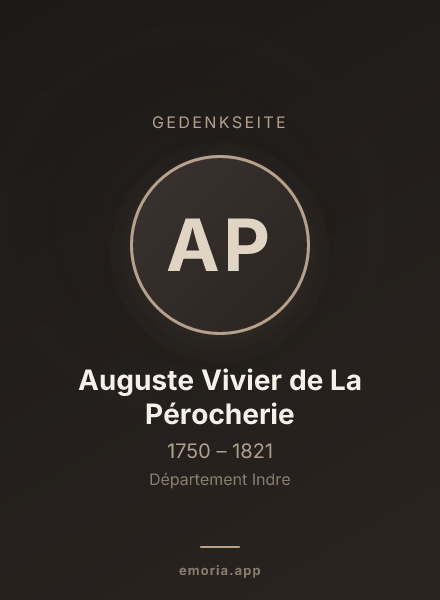 Gedenkportrait von Auguste Vivier de La Pérocherie