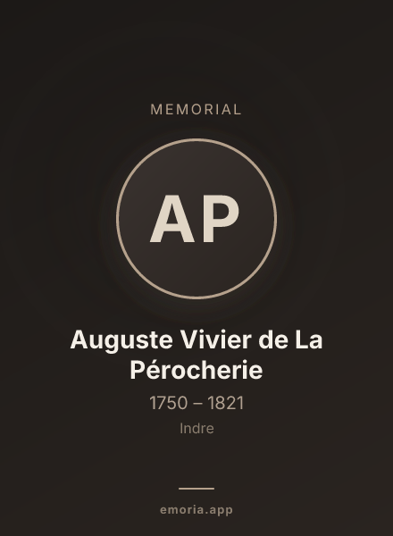 Memorial portrait of Auguste Vivier de La Pérocherie