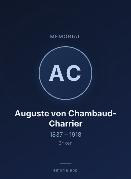 Memorial portrait of Auguste von Chambaud-Charrier
