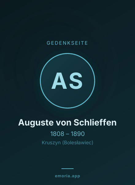 Gedenkportrait von Auguste von Schlieffen