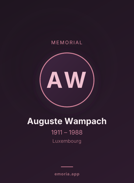 Memorial portrait of Auguste Wampach