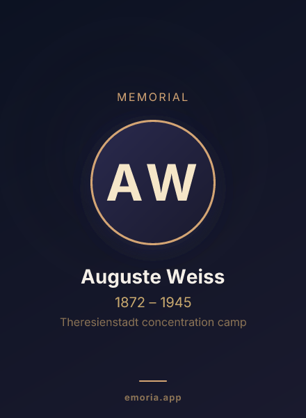 Memorial portrait of Auguste Weiss