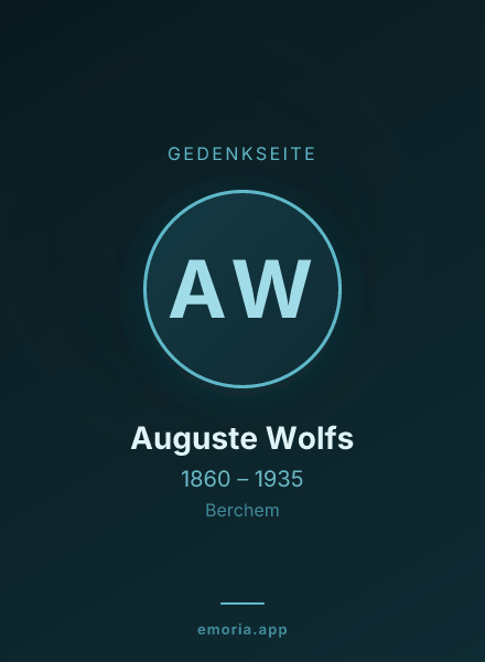 Gedenkportrait von Auguste Wolfs