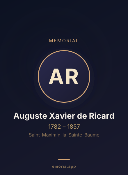 Memorial portrait of Auguste Xavier de Ricard