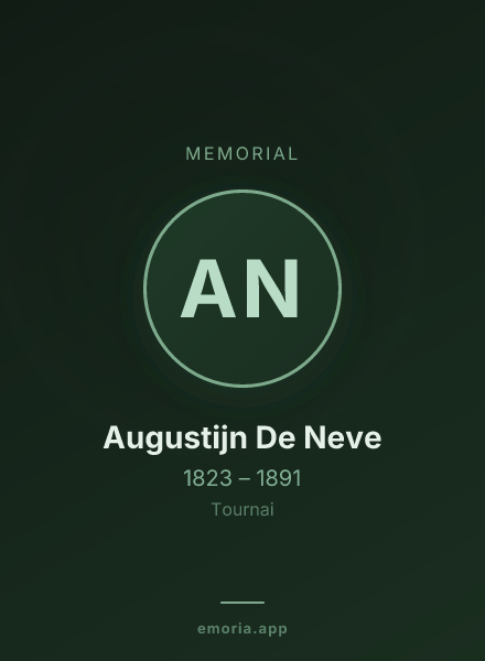 Memorial portrait of Augustijn De Neve