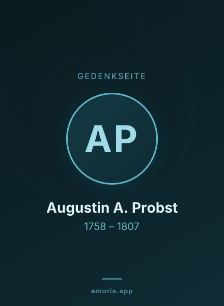 Gedenkportrait von Augustin A. Probst