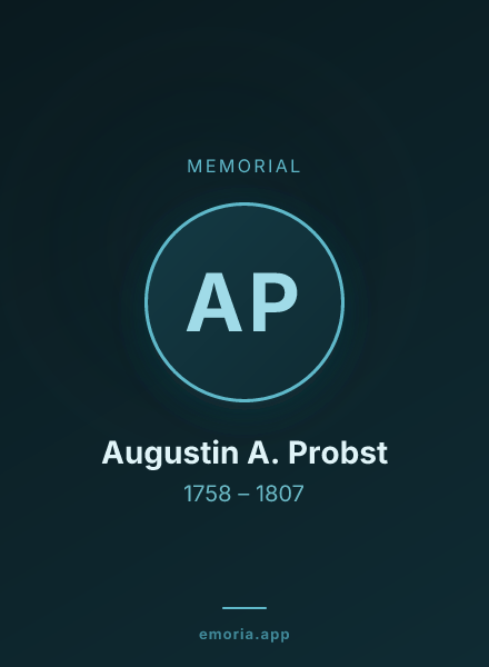 Memorial portrait of Augustin A. Probst