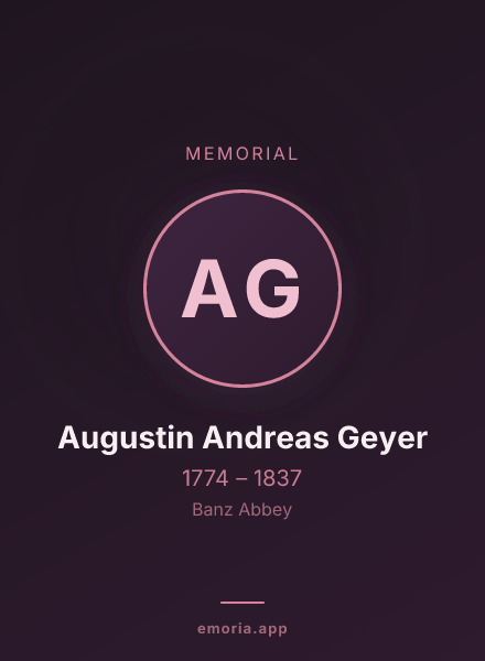 Memorial portrait of Augustin Andreas Geyer