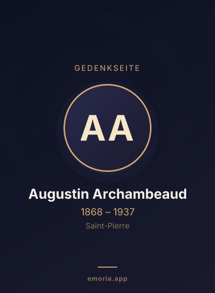 Gedenkportrait von Augustin Archambeaud