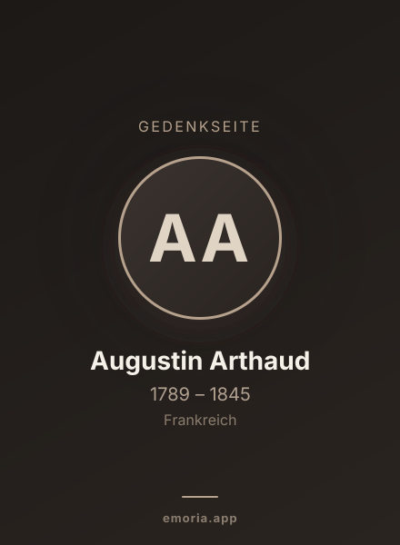 Gedenkportrait von Augustin Arthaud