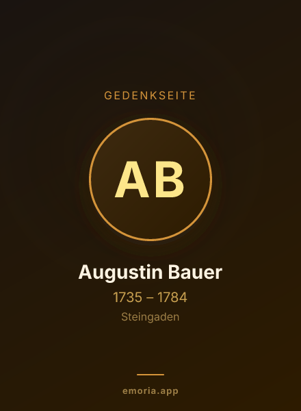 Gedenkportrait von Augustin Bauer