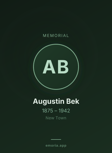 Memorial portrait of Augustin Bek