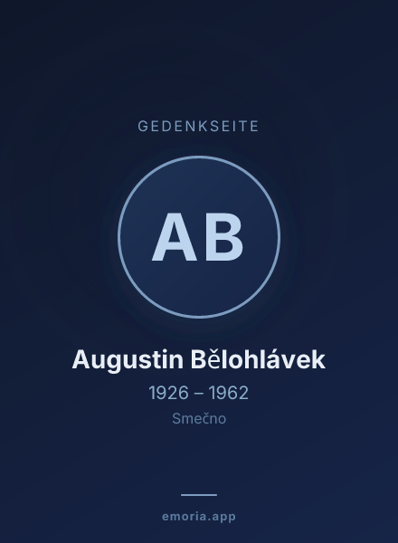 Gedenkportrait von Augustin Bělohlávek
