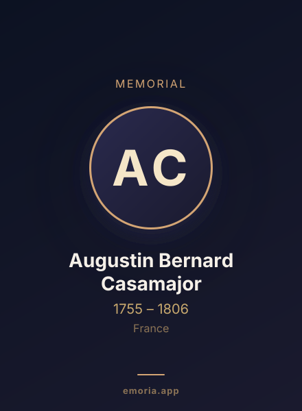 Memorial portrait of Augustin Bernard Casamajor