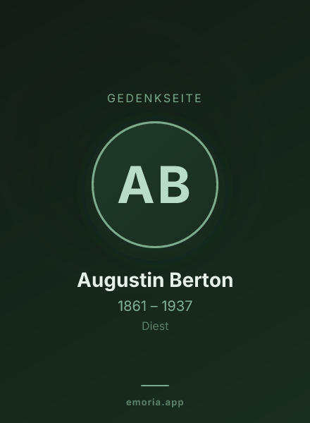Gedenkportrait von Augustin Berton