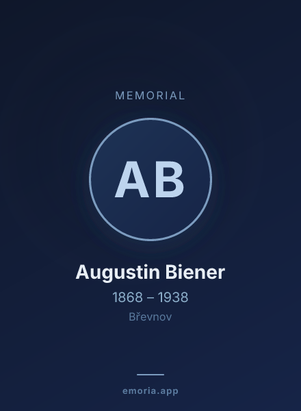 Memorial portrait of Augustin Biener