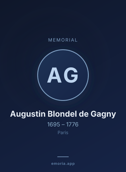 Memorial portrait of Augustin Blondel de Gagny