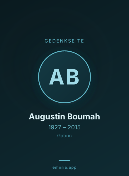 Gedenkportrait von Augustin Boumah