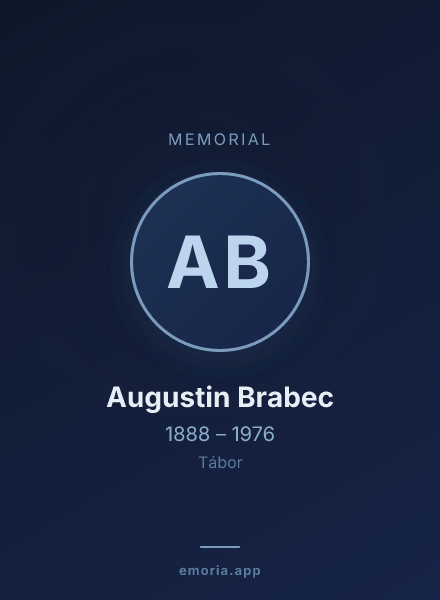 Memorial portrait of Augustin Brabec