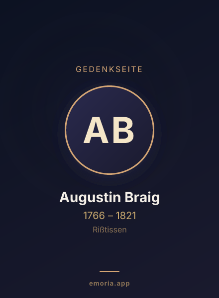 Gedenkportrait von Augustin Braig