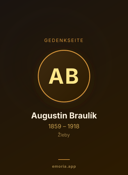 Gedenkportrait von Augustin Braulík