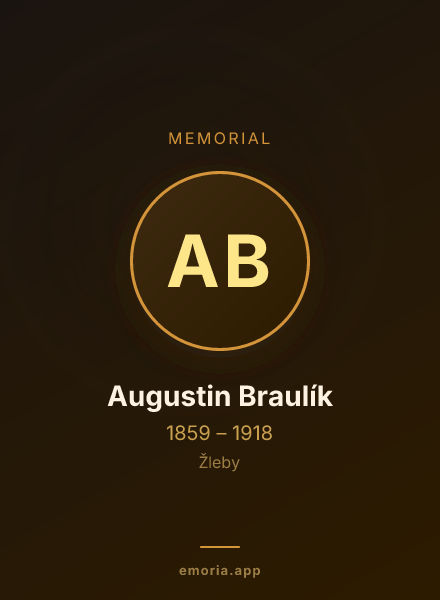 Memorial portrait of Augustin Braulík