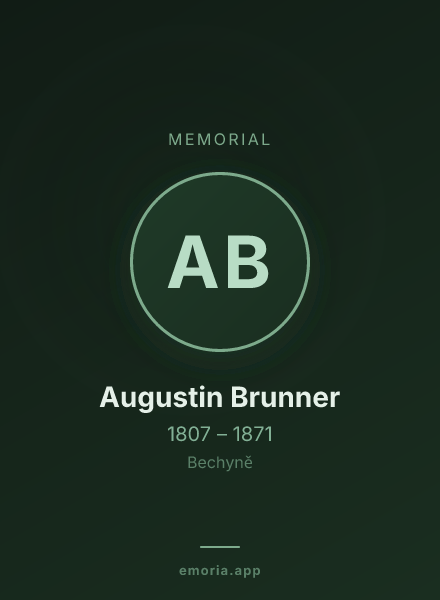 Memorial portrait of Augustin Brunner