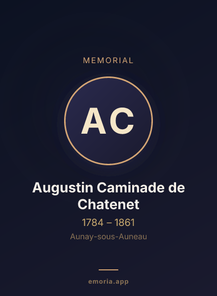 Memorial portrait of Augustin Caminade de Chatenet