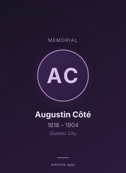 Memorial portrait of Augustin Côté