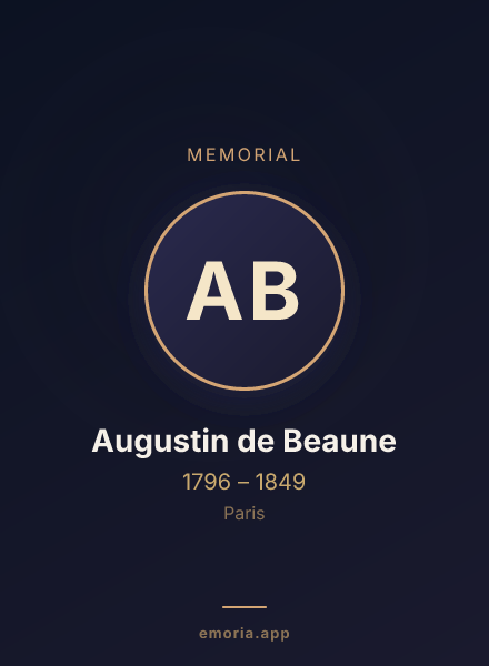 Memorial portrait of Augustin de Beaune