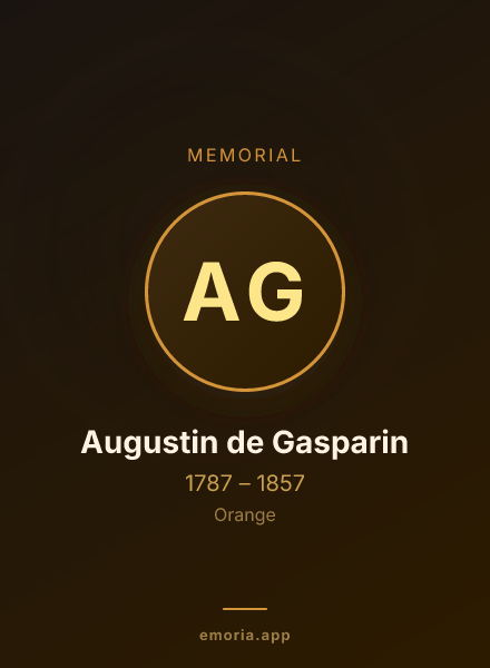 Memorial portrait of Augustin de Gasparin