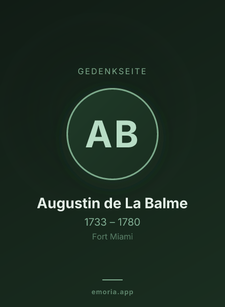 Gedenkportrait von Augustin de La Balme