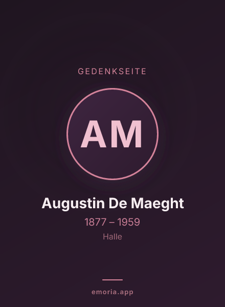 Gedenkportrait von Augustin De Maeght