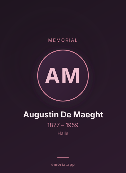 Memorial portrait of Augustin De Maeght
